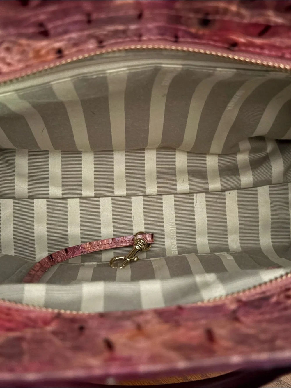 Brahmin Nadia Satchel in Freesia Edinburgh colorway with Dustbag